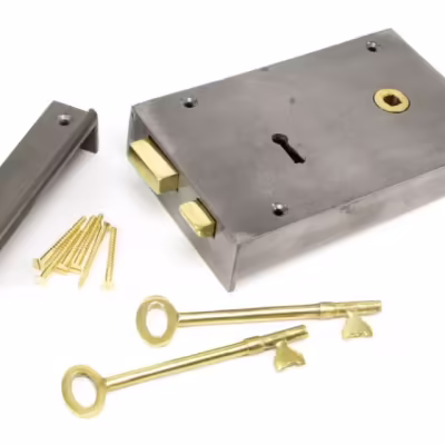 Iron Right Hand Rim Lock - Large
