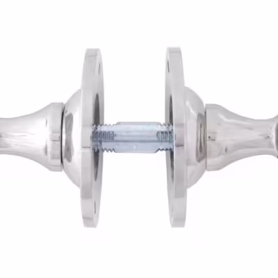 Polished Nickel Oval Mortice/Rim Knob Set - Image 3