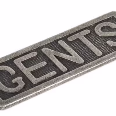 Antique Pewter Gents Sign