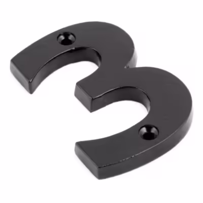 Black Numeral 3