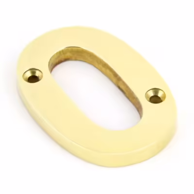 Polished Brass Numeral 0