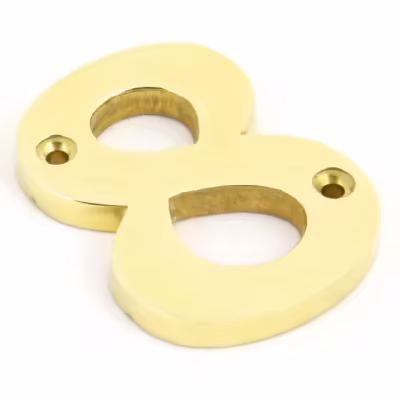 Polished Brass Numeral 8