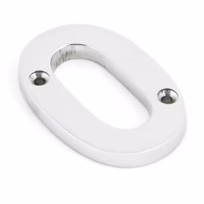 Polished Chrome Numeral 0
