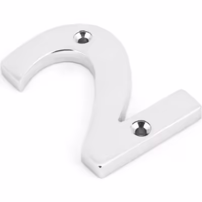 Polished Chrome Numeral 2