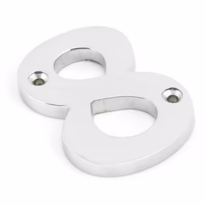 Polished Chrome Numeral 8