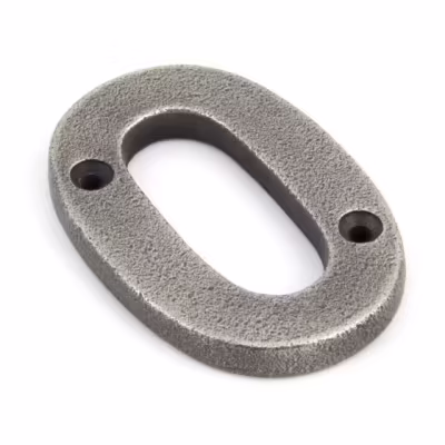Antique Pewter Numeral 0