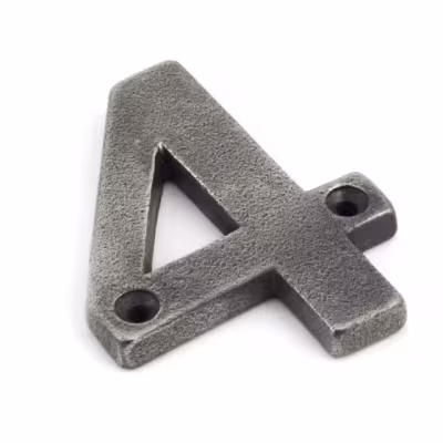 Antique Pewter Numeral 4