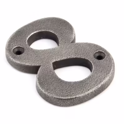Antique Pewter Numeral 8