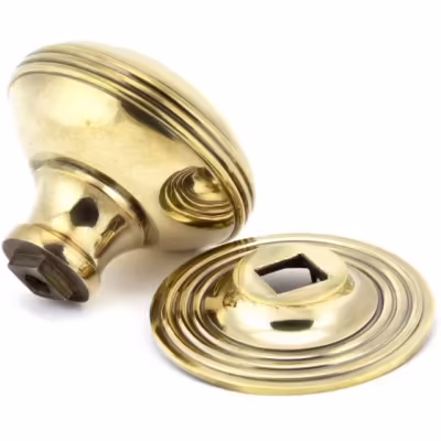 Aged Brass Prestbury Centre Door Knob - Image 3