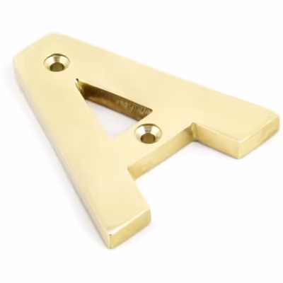 Polished Brass Letter A