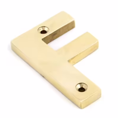 Polished Brass Letter F