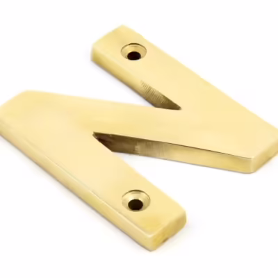 Polished Brass Letter N
