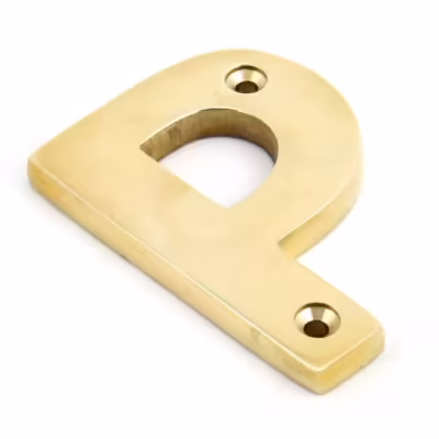 Polished Brass Letter P