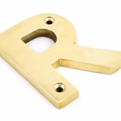 Polished Brass Letter R
