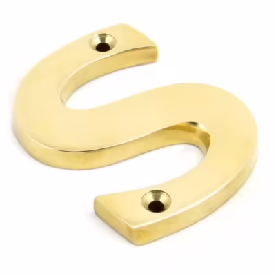 Polished Brass Letter S