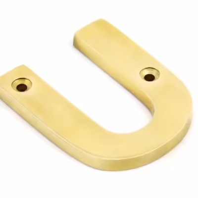 Polished Brass Letter U