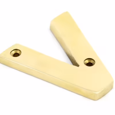Polished Brass Letter V