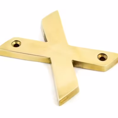 Polished Brass Letter X