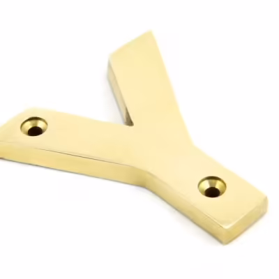 Polished Brass Letter Y
