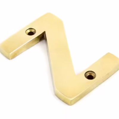 Polished Brass Letter Z