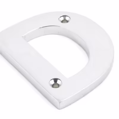 Polished Chrome Letter D