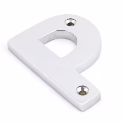 Polished Chrome Letter P