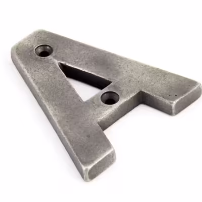 Antique Pewter Letter A