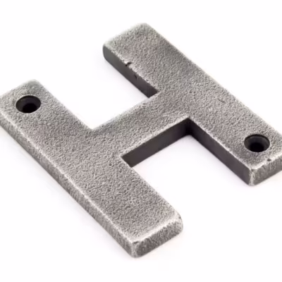 Antique Pewter Letter H