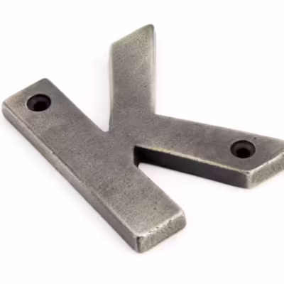 Antique Pewter Letter K