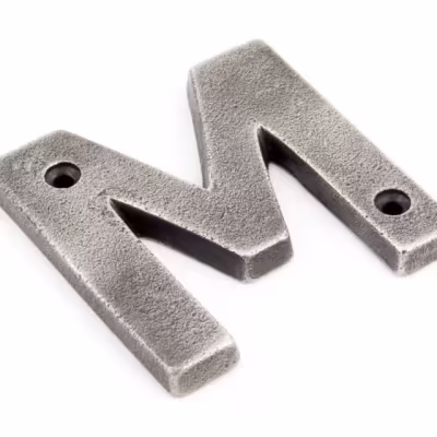 Antique Pewter Letter M