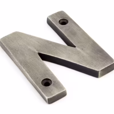Antique Pewter Letter N