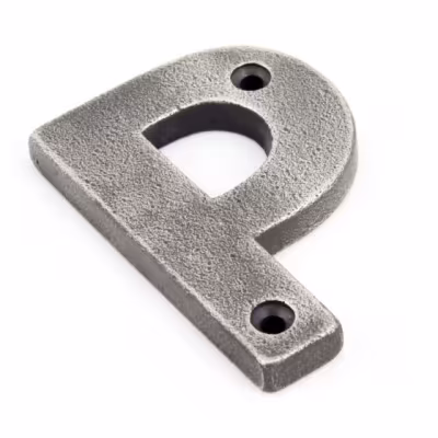 Antique Pewter Letter P