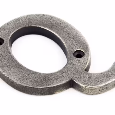 Antique Pewter Letter Q