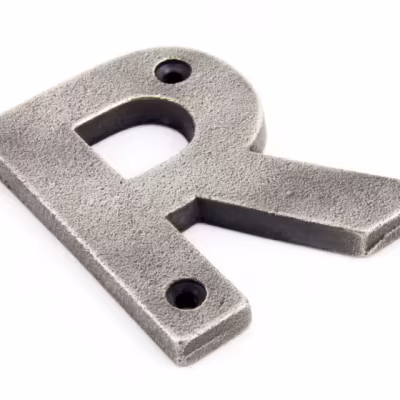 Antique Pewter Letter R