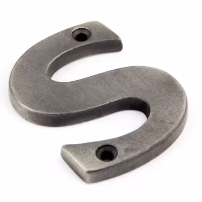 Antique Pewter Letter S