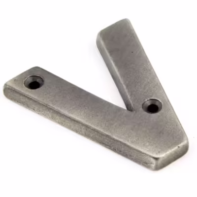 Antique Pewter Letter V