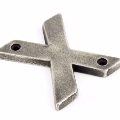 Antique Pewter Letter X