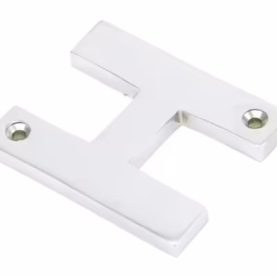 Satin Chrome Letter H