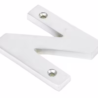 Satin Chrome Letter N