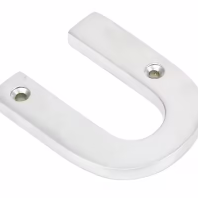 Satin Chrome Letter U - Image 1