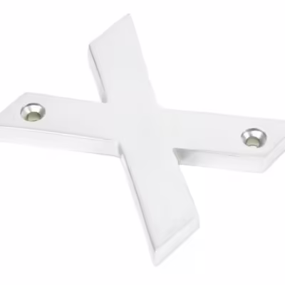 Satin Chrome Letter X