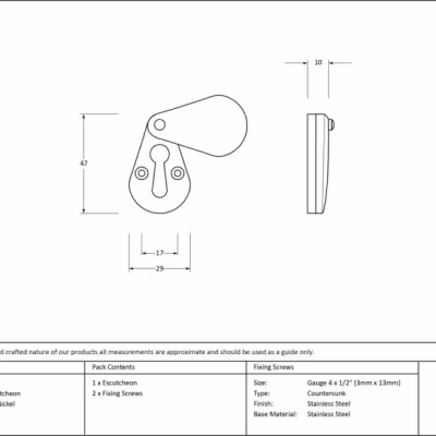 Polished Nickel Plain Escutcheon - Image 3