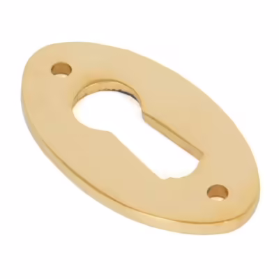 Polished Brass Oval Escutcheon - Image 1