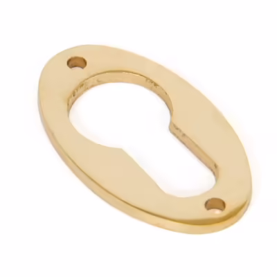 Polished Brass Oval Euro Escutcheon