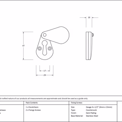 Aged Brass Plain Escutcheon - Image 3
