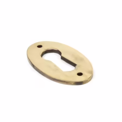 Aged Brass Oval Escutcheon