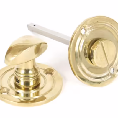 Polished Brass Round Bathroom Thumbturn
