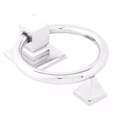 Polished Chrome Ring Door Knocker - Image 1