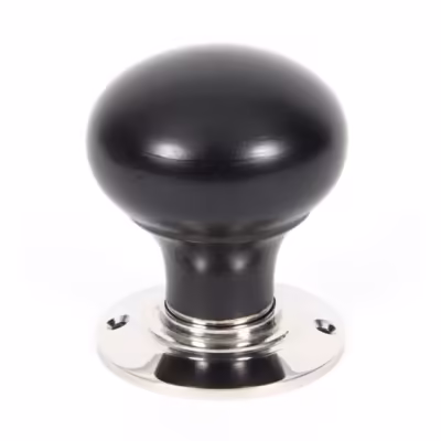 Ebony and PN Bun Mortice/Rim Knob Set - Image 4
