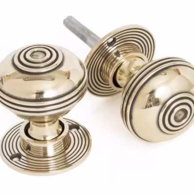 Aged Brass 50mm Prestbury Mortice/Rim Knob Set